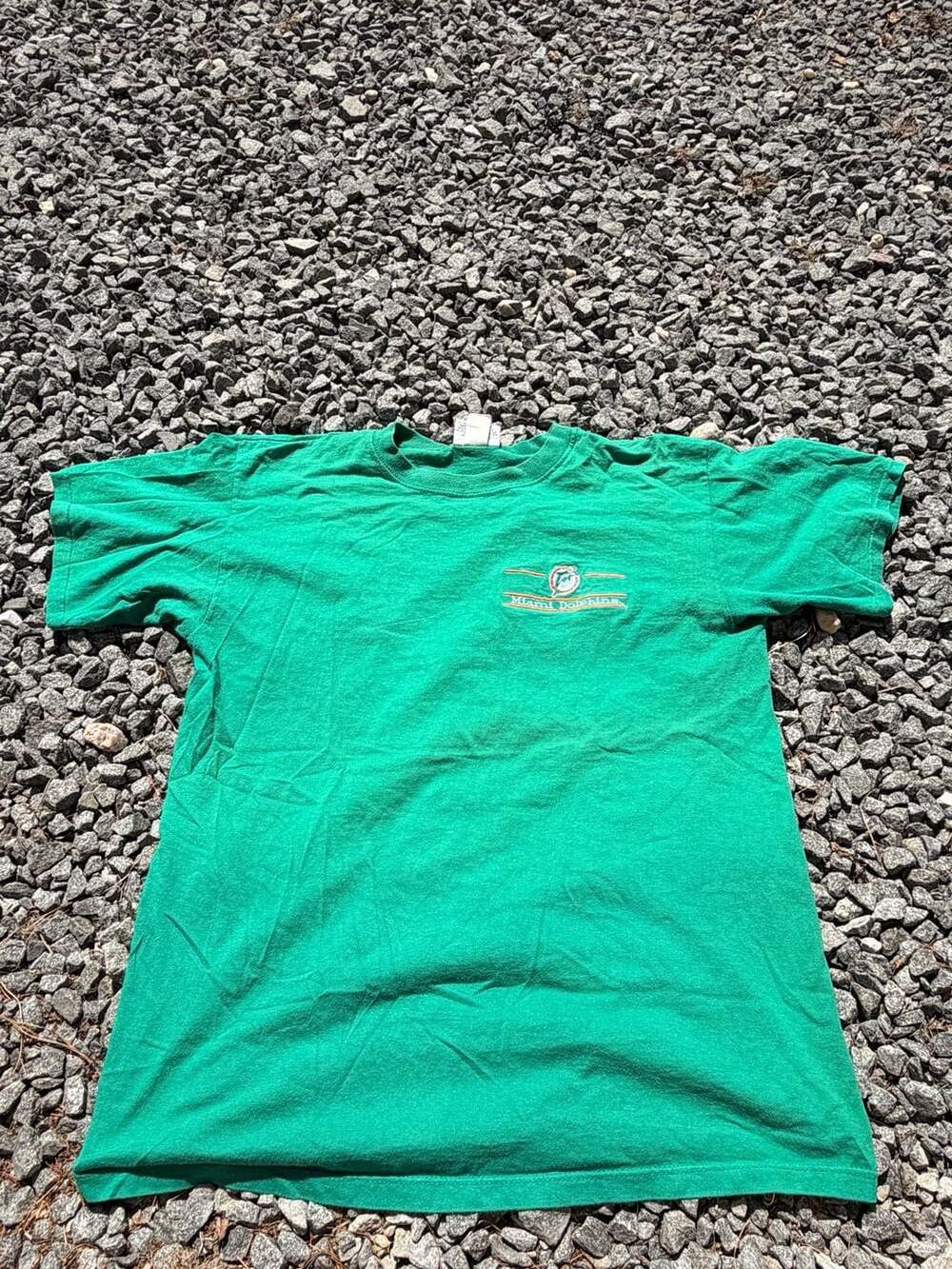 The Game Miami Dolphins T-Shirt Size Large Green Vintage NFL